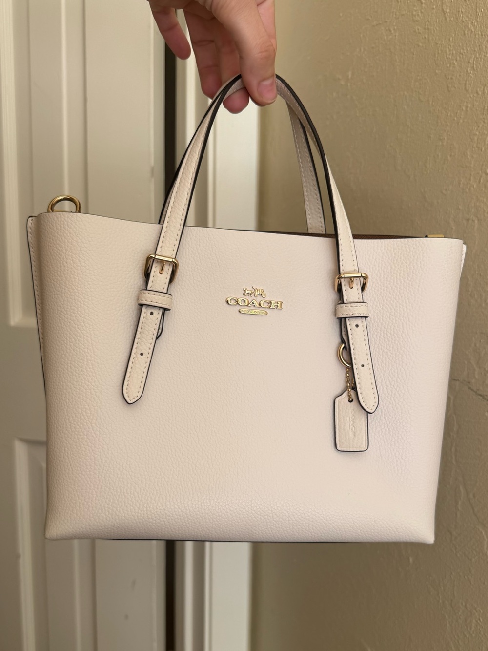 Coach Cream Leather Bag